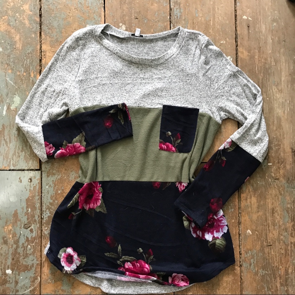 Floral Mixed Print Sweater